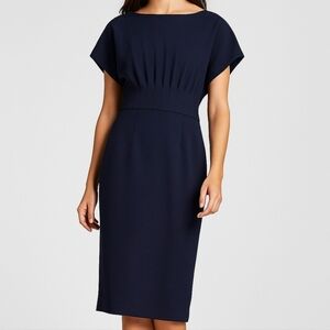ANTONIO MELANI Classic Navy Midi Dress
